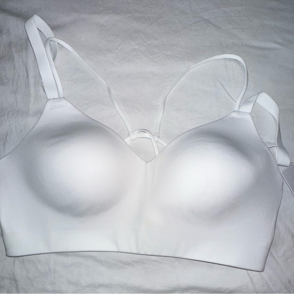 GYMSHARK White Strappy Back Sports Bra